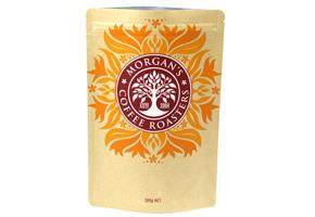クラフト紙スタンドアップファスナー付ファスナー付きコーヒーバッグ