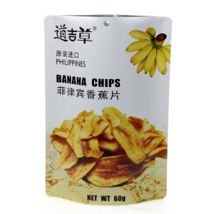 バナナチップ用アルミ箔包装袋を立てます