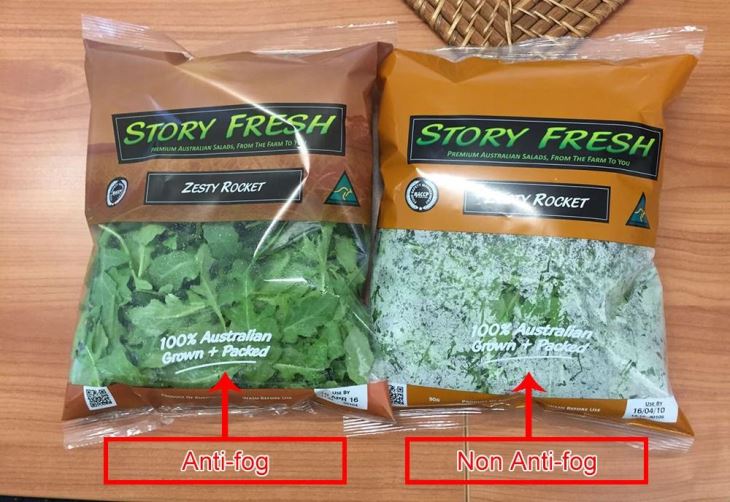 カスタマイズされたロゴが付いている新鮮な野菜の果物の防曇プラスチック包装袋