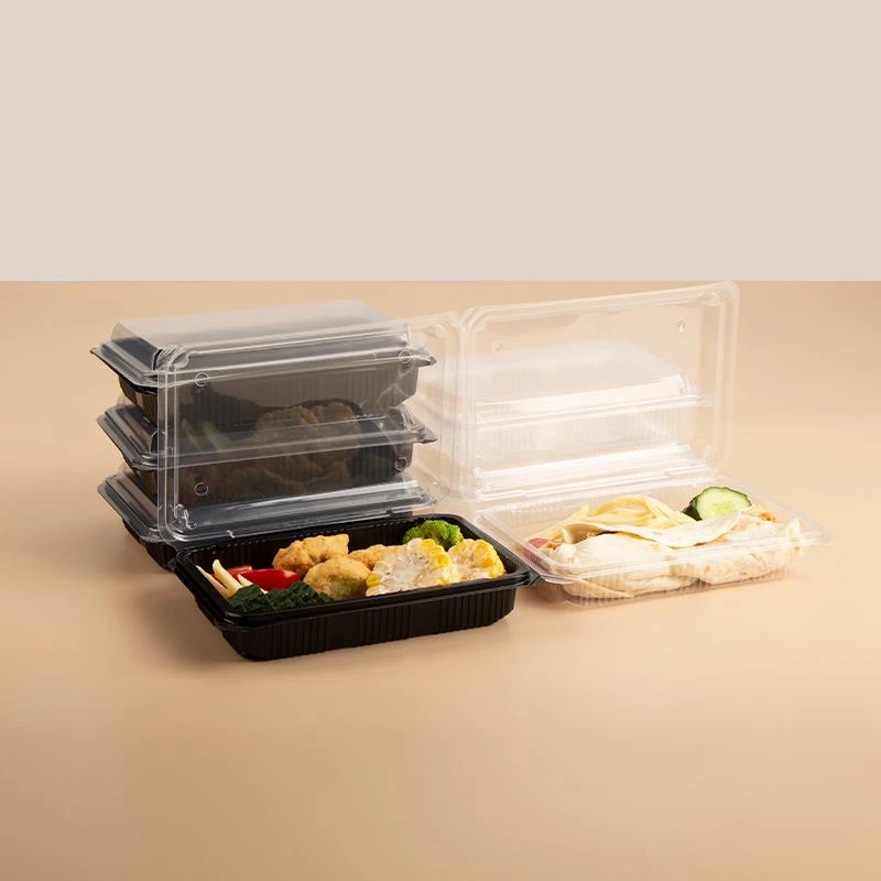 使い捨て弁当箱メーカーメイン蓋弁当箱、フリップ-蓋弁当箱