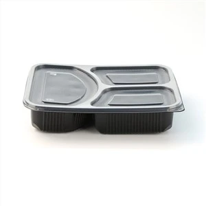 弁当箱の取り出し容器、皿のプラスチックふたの食糧、プラスチックの皿は透明