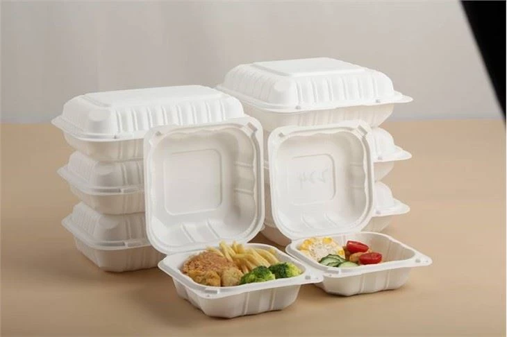 サーモフォームヒンジ付き蓋は、食品容器ハンバーガーフレンチフライミネラル充填に行くために