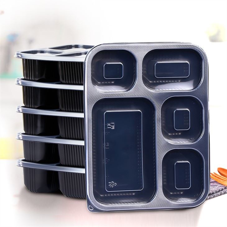 5コンパートメント使い捨て食品容器