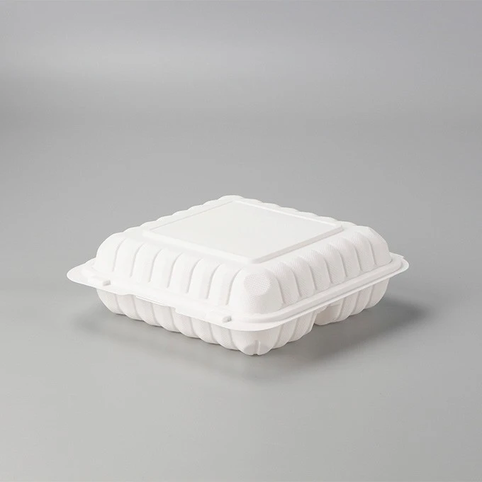 9x9x3inch Microwavable Take Out Food To Go Container PP Plastic Disposable Take Away Lunch Bento Box