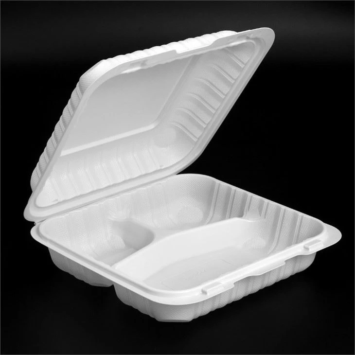 Factory Price Black Square Hinged Lid Plastic Take Out Food Packaging Fried Chicken Boxes Food Container For Deli Shop