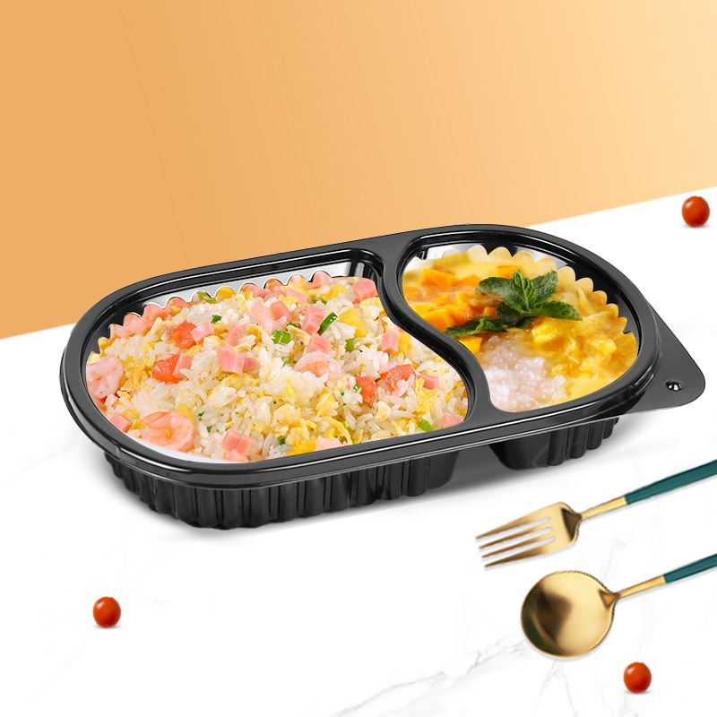 高品質の熱成形 3 コンパートメント ホワイト クラムシェル トゥ ゴー ボックス ランチ コンテナー 9x9 トゥ ゴー コンテナー