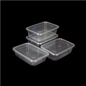 良質の電子レンジ透明な食事の準備プラスチック使い捨て弁当弁当箱は、蓋付きファーストフード容器を取り出す