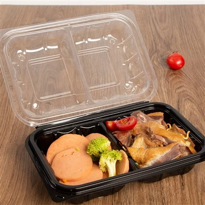 9x6 インチ 2 色テイクアウト食品容器