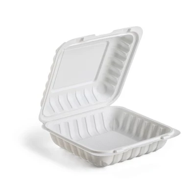 クラムシェル 9x9 MFPP ヒンジ付き食品容器