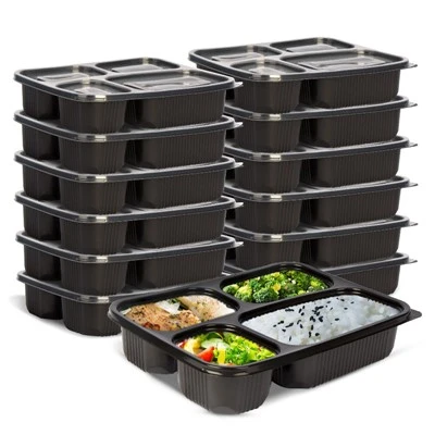 積み重ね可能、再利用可能な食事準備コンテナ